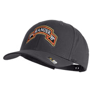 U.S. Army 1st Ranger Battalion Embroidered Retro Cotton Blend Snapback Cap - Charcoal OSFM