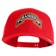 U.S. Army 1st Ranger Battalion Embroidered Retro Cotton Blend Snapback Cap - Red OSFM
