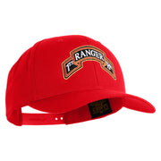 U.S. Army 1st Ranger Battalion Embroidered Retro Cotton Blend Snapback Cap - Red OSFM