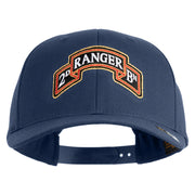 U.S. Army 2nd Ranger Battalion Embroidered Retro Cotton Blend Snapback Cap - Navy OSFM