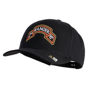U.S. Army 2nd Ranger Battalion Embroidered Retro Cotton Blend Snapback Cap - Black OSFM