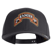 U.S. Army 2nd Ranger Battalion Embroidered Retro Cotton Blend Snapback Cap - Charcoal OSFM