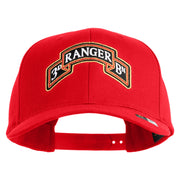 U.S. Army 3rd Ranger Battalion Embroidered Retro Cotton Blend Snapback Cap - Red OSFM