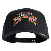 U.S. Army 3rd Ranger Battalion Embroidered Retro Cotton Blend Snapback Cap - Black OSFM