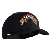 U.S. Army 3rd Ranger Battalion Embroidered Retro Cotton Blend Snapback Cap - Black OSFM