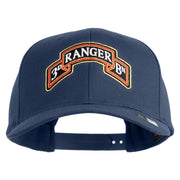 U.S. Army 3rd Ranger Battalion Embroidered Retro Cotton Blend Snapback Cap - Navy OSFM