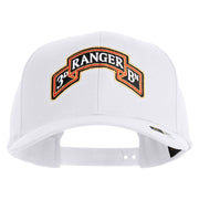 U.S. Army 3rd Ranger Battalion Embroidered Retro Cotton Blend Snapback Cap - White OSFM