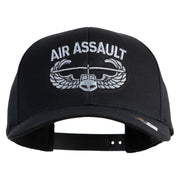 U.S. Army Air Assault Badge Embroidered Retro Cotton Blend Snapback Cap - Black OSFM