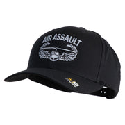 U.S. Army Air Assault Badge Embroidered Retro Cotton Blend Snapback Cap - Black OSFM