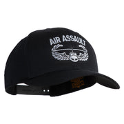 U.S. Army Air Assault Badge Embroidered Retro Cotton Blend Snapback Cap - Black OSFM