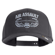 U.S. Army Air Assault Badge Embroidered Retro Cotton Blend Snapback Cap - Charcoal OSFM