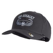 U.S. Army Air Assault Badge Embroidered Retro Cotton Blend Snapback Cap - Charcoal OSFM