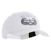 U.S. Army Air Assault Badge Embroidered Retro Cotton Blend Snapback Cap - White OSFM