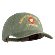 U.S. Army 45th Infantry Brigade Combat Team Embroidered Washed Solid Pigment Dyed Cotton Twill Brass Buckle Cap - Olive OSFM
