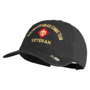 U.S. Army 45th Infantry Brigade Combat Team Embroidered Washed Solid Pigment Dyed Cotton Twill Brass Buckle Cap - Black OSFM