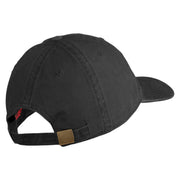 U.S. Army 45th Infantry Brigade Combat Team Embroidered Washed Solid Pigment Dyed Cotton Twill Brass Buckle Cap - Black OSFM