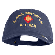 U.S. Army 45th Infantry Brigade Combat Team Embroidered Washed Solid Pigment Dyed Cotton Twill Brass Buckle Cap - Navy OSFM
