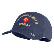 U.S. Army 45th Infantry Brigade Combat Team Embroidered Washed Solid Pigment Dyed Cotton Twill Brass Buckle Cap - Navy OSFM