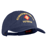U.S. Army 45th Infantry Brigade Combat Team Embroidered Washed Solid Pigment Dyed Cotton Twill Brass Buckle Cap - Navy OSFM