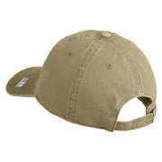 U.S. Army 45th Infantry Brigade Combat Team Embroidered Washed Solid Pigment Dyed Cotton Twill Brass Buckle Cap - Khaki OSFM