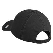 U.S. Army 48th Infantry Brigade Combat Team Embroidered Washed Solid Pigment Dyed Cotton Twill Brass Buckle Cap - Black OSFM