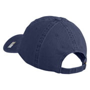 U.S. Army 48th Infantry Brigade Combat Team Embroidered Washed Solid Pigment Dyed Cotton Twill Brass Buckle Cap - Navy OSFM