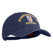 U.S. Army 48th Infantry Brigade Combat Team Embroidered Washed Solid Pigment Dyed Cotton Twill Brass Buckle Cap - Navy OSFM