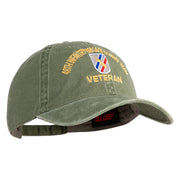 U.S. Army 48th Infantry Brigade Combat Team Embroidered Washed Solid Pigment Dyed Cotton Twill Brass Buckle Cap - Olive OSFM