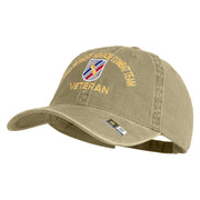 U.S. Army 48th Infantry Brigade Combat Team Embroidered Washed Solid Pigment Dyed Cotton Twill Brass Buckle Cap - Khaki OSFM