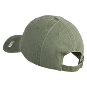 U.S. Army 50th Infantry Brigade Combat Team Embroidered Washed Solid Pigment Dyed Cotton Twill Brass Buckle Cap - Olive OSFM