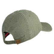 U.S. Army 50th Infantry Brigade Combat Team Embroidered Washed Solid Pigment Dyed Cotton Twill Brass Buckle Cap - Olive OSFM