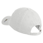 U.S. Army 53rd Infantry Brigade Embroidered Washed Solid Pigment Dyed Cotton Twill Brass Buckle Cap - White OSFM