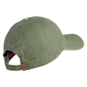 U.S. Army 53rd Infantry Brigade Embroidered Washed Solid Pigment Dyed Cotton Twill Brass Buckle Cap - Olive OSFM