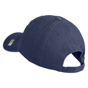 U.S. Army 53rd Infantry Brigade Embroidered Washed Solid Pigment Dyed Cotton Twill Brass Buckle Cap - Navy OSFM