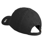 U.S. Army 53rd Infantry Brigade Embroidered Washed Solid Pigment Dyed Cotton Twill Brass Buckle Cap - Black OSFM