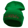 I'd Rather Be Camping Embroidered 12 Inch Solid Long Beanie Made in USA