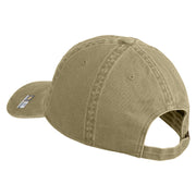 U.S. Army 76th Infantry Brigade Combat Team Embroidered Washed Solid Pigment Dyed Cotton Twill Brass Buckle Cap - Khaki OSFM