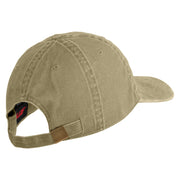 U.S. Army 76th Infantry Brigade Combat Team Embroidered Washed Solid Pigment Dyed Cotton Twill Brass Buckle Cap - Khaki OSFM