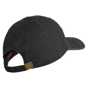 U.S. Army 76th Infantry Brigade Combat Team Embroidered Washed Solid Pigment Dyed Cotton Twill Brass Buckle Cap - Black OSFM