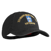 U.S. Army 76th Infantry Brigade Combat Team Embroidered Washed Solid Pigment Dyed Cotton Twill Brass Buckle Cap - Black OSFM