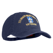 U.S. Army 76th Infantry Brigade Combat Team Embroidered Washed Solid Pigment Dyed Cotton Twill Brass Buckle Cap - Navy OSFM