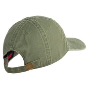 U.S. Army 76th Infantry Brigade Combat Team Embroidered Washed Solid Pigment Dyed Cotton Twill Brass Buckle Cap - Olive OSFM