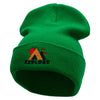 Explore Embroidered 12 Inch Solid Long Beanie Made in USA