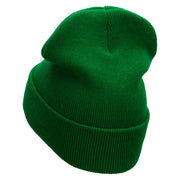 Explore Embroidered 12 Inch Solid Long Beanie Made in USA