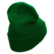 Explore Embroidered 12 Inch Solid Long Beanie Made in USA