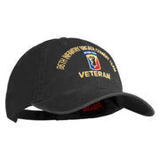 U.S. Army 86th Infantry Brigade Combat Team Embroidered Washed Solid Pigment Dyed Cotton Twill Brass Buckle Cap - Black OSFM