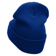 Explore Embroidered 12 Inch Solid Long Beanie Made in USA