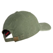 U.S. Army 86th Infantry Brigade Combat Team Embroidered Washed Solid Pigment Dyed Cotton Twill Brass Buckle Cap - Olive OSFM