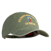 U.S. Army 86th Infantry Brigade Combat Team Embroidered Washed Solid Pigment Dyed Cotton Twill Brass Buckle Cap - Olive OSFM