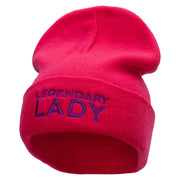 Legendary Lady Embroidered 12 Inch Long Knitted Beanie